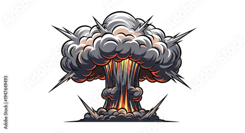 Nuclear Explosion Mushroom Cloud.