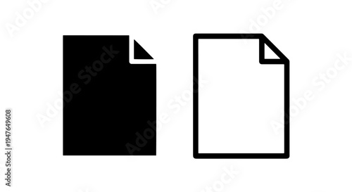Digital document file icon set for content and data management