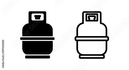 Gas cylinder icons representing propane and fuel tanks for industrial and home energy