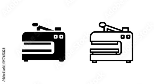Document laminator machine icon for office paper protection