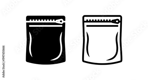 Flexible resealable pouch packaging icons for product branding