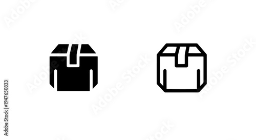 Simple shipping box icon for packaging delivery and logistics industry concepts