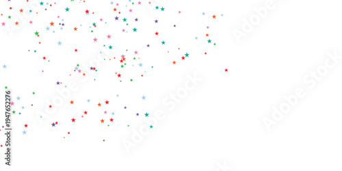 Vector Design Colorful star confetti on white background for celebration and party decoration