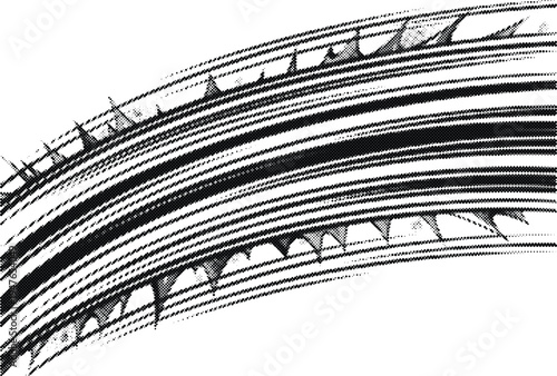 curve lines halftone risograph flow motion ripple grunge retro offset print screentone texture monochrome