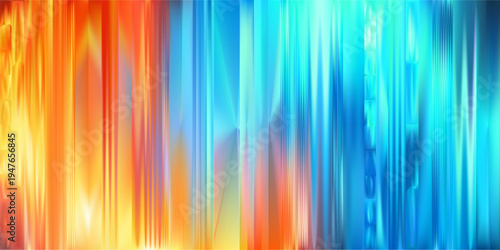 Ice fire bg. Red and blue ribbed glass background.