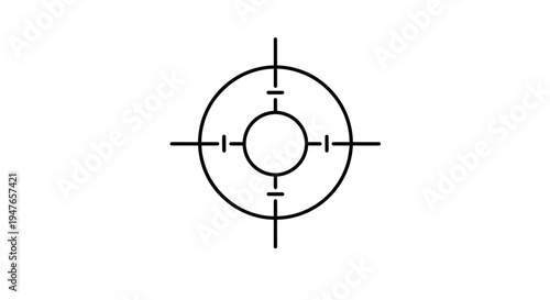 Aiming Target Icon, Crosshair Symbol, Goal Focus, Precision Shot