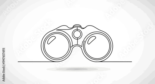 Binoculars, Illustration, Search, Vision, Discovery, Line Art