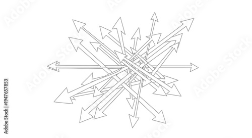 Chaotic Arrows Clustered, Directional Confusion, Multiple Pathways