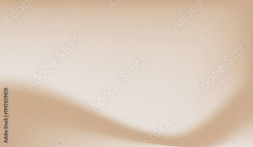 Grainy smooth fluid beige background features elegant flowing waves for a neutral commercial backdrop.