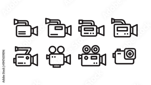 Video Camera Icons Collection
