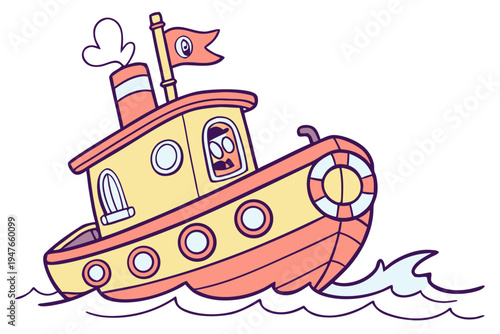boat in the sea vector