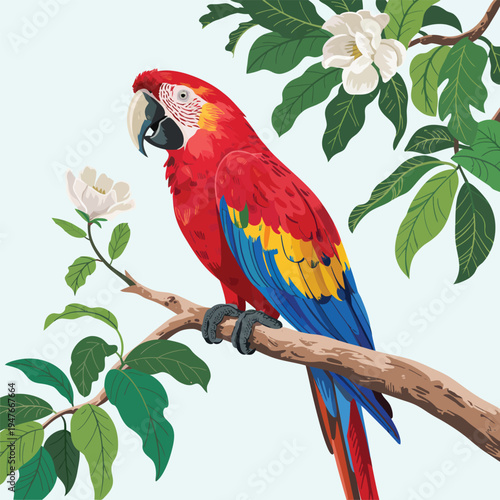 red and yellow macaw