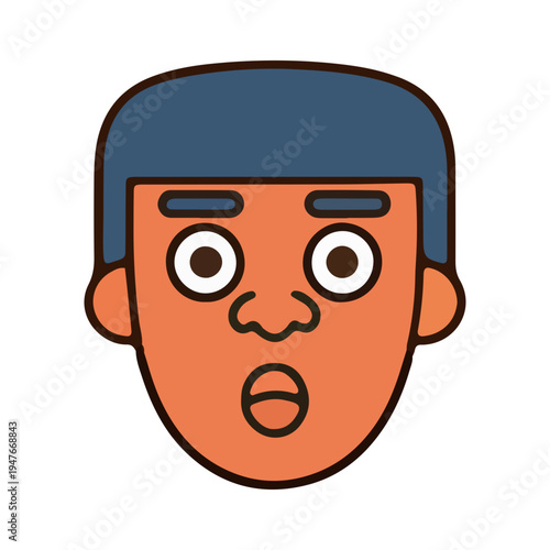 Surprised Man Face Icon