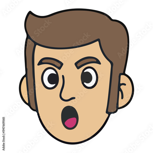 Man Face Shocked Expression