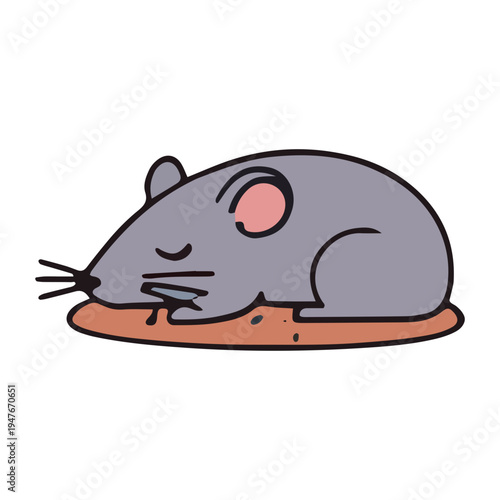 Sleeping Mouse Cartoon Icon