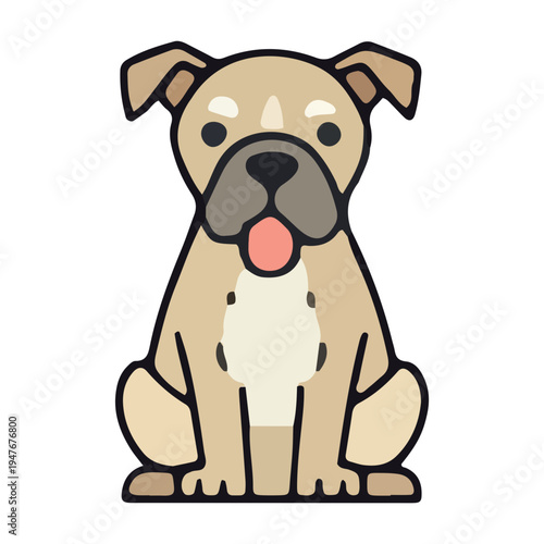 Cute Bulldog Illustration