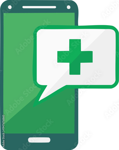 Minimalist Online Doctor Chat Vector