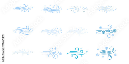 Wind Blowing Snowflakes	