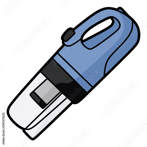 blue handheld vacuum cleaner vector