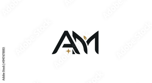 AM logo with leaf and plus sign.
