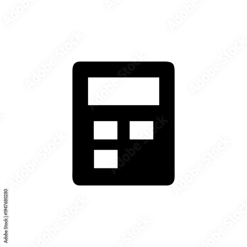 Calculator office symbol representing financial calculation and accounting tasks Vector illustration