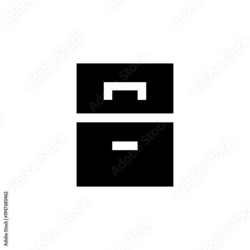 Office filing cabinet storage unit for documents and records organization Vector illustration