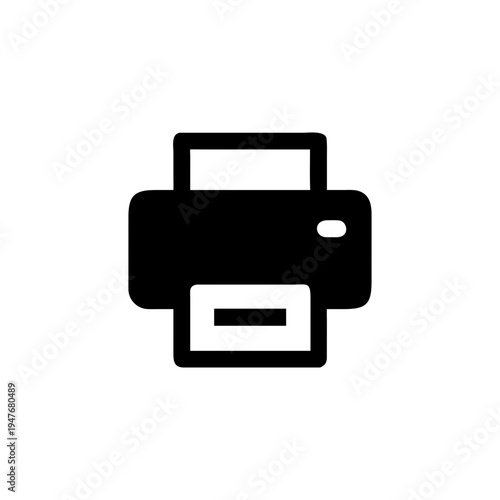 Printer machine device for document printing and office workflow Vector illustration