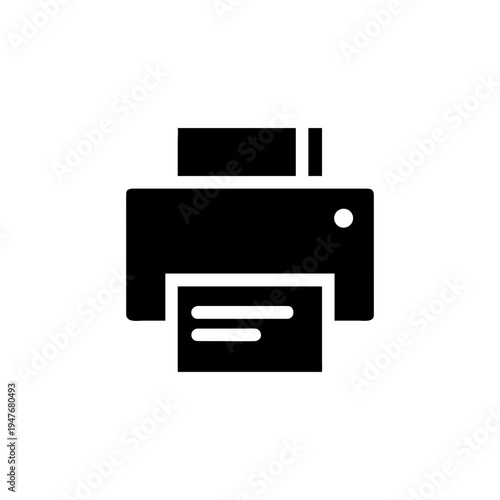 Printer machine equipment used for printing documents in workplace Vector illustration