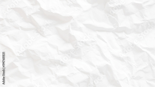 Crumpled white paper texture background surface closeup