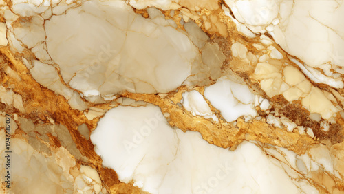 Marble texture with golden brown and white veins pattern