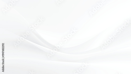 Abstract white background with smooth curved lines and soft folds