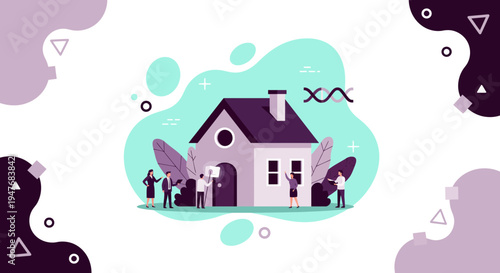 Modern team working together to buy new house for real estate business and family living