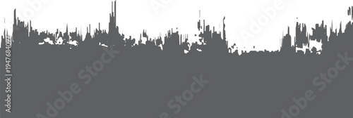 Dark gray abstract brush stroke texture with jagged vertical edges on white background