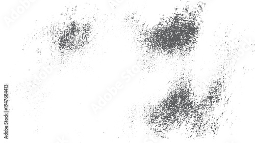 Dark gray grunge texture with distressed speckles and grainy particles on white background