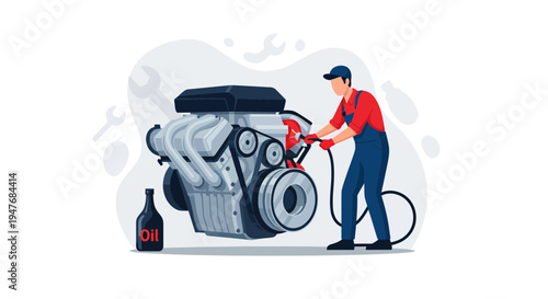 Car Mechanic Fix Motor Tool Oil Job Pro Tech Auto Help Run Fast Go Now