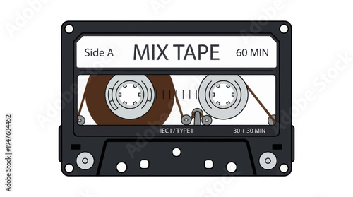 cassette tape isolated on white