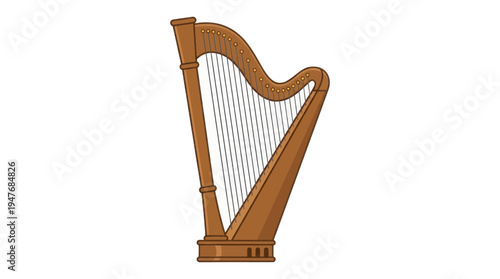 harp isolated on white background