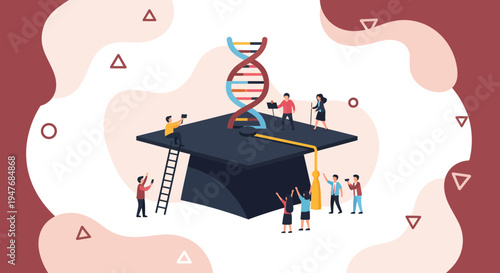 Ten folk on big cap study DNA for science degree and job in a lab