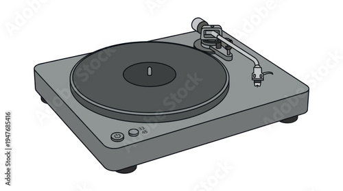 turntable isolated in white background