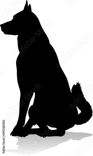 A detailed animal silhouett...