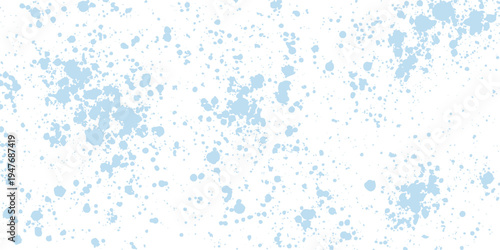 Light blue paint splatter texture on white background