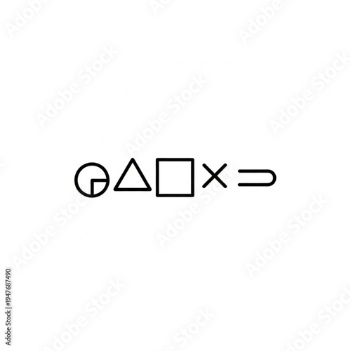 Geometric shapes icons set.