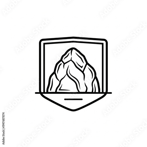 Mountain on laptop screen display.