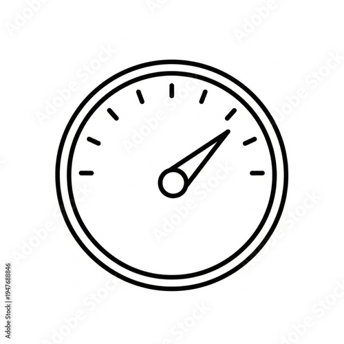 Speedometer dial with needle indicator.