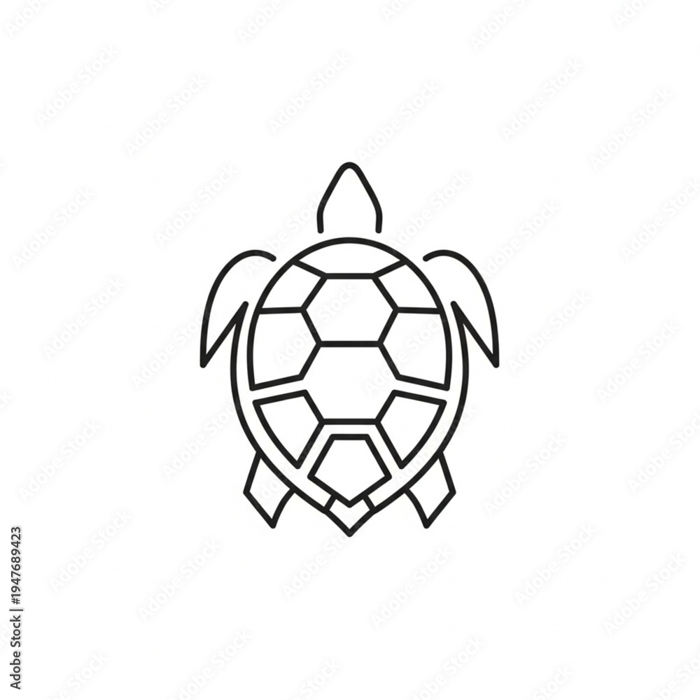 Obraz premium Turtle Shell Icon Graphic Design Element.
