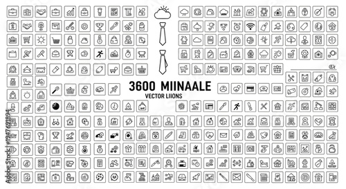 3600 moon and calendar icons set with lunar phases and astrology symbols vector illustration