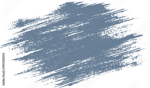 Dusty blue paint brush stroke texture on white background