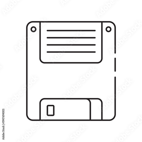 Floppy Disk Icon Outline