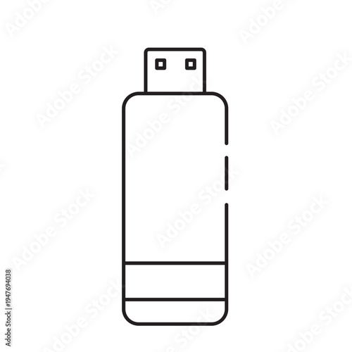 USB Flash Drive Icon Outline