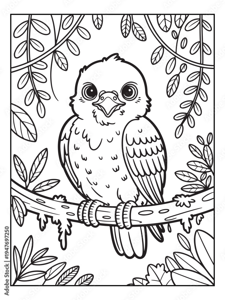 Fototapeta premium cute animals coloring pages for adults,teens and kids with forest background all animals.